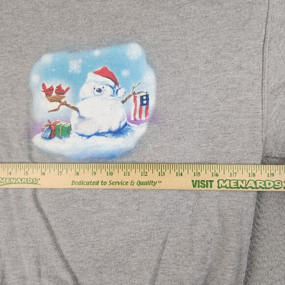 Vtg Christmas Sweater Small Snowman Cardinal Crewneck 90's Holiday Cotton Blend - Picture 7 of 11